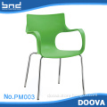 cheap whole sale plastic chairs with metal legs